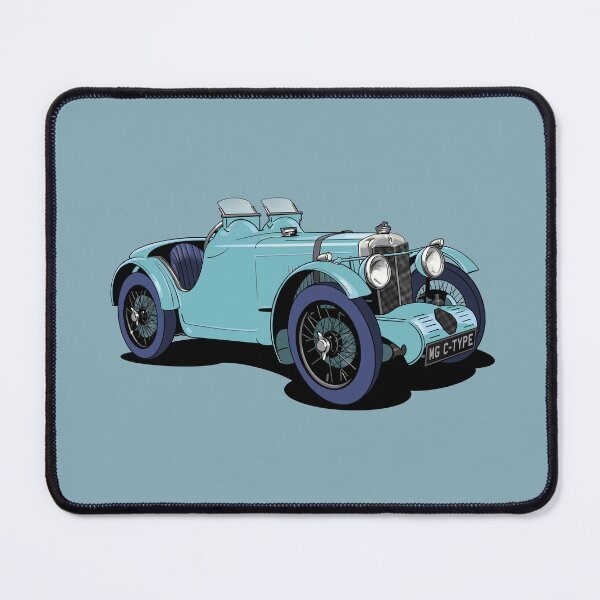 Item preview, Blue MG C-Type vintage sports car designed and sold by Webazoot Industries - Car Art.