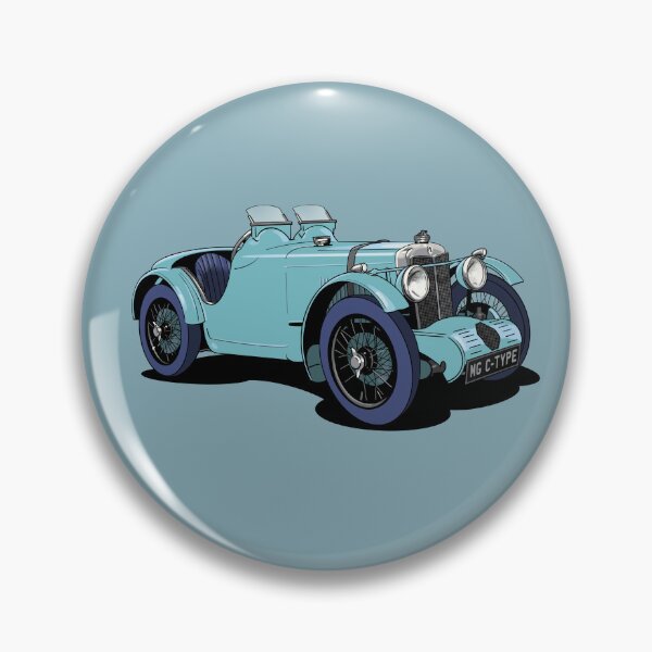 Item preview, Blue MG C-Type vintage sports car designed and sold by Webazoot Industries - Car Art.