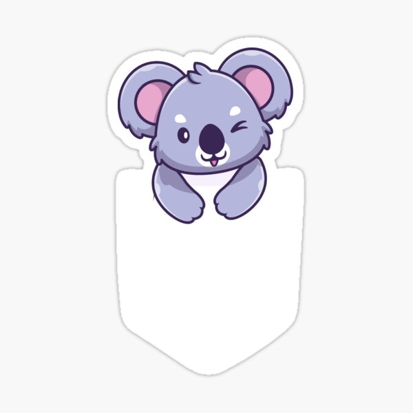 Adorable Neon koala bear art print Sticker for Sale by dcrc