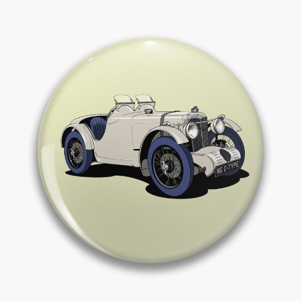 Item preview, White MG C-Type vintage sports car designed and sold by Webazoot Industries - Car Art.