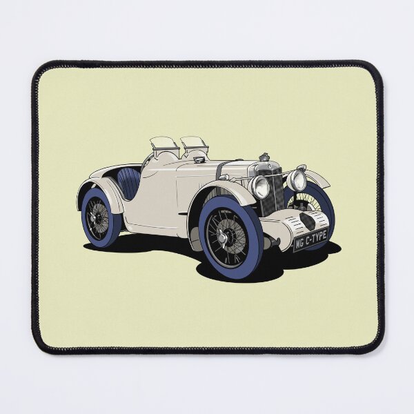 Item preview, White MG C-Type vintage sports car designed and sold by Webazoot Industries - Car Art.