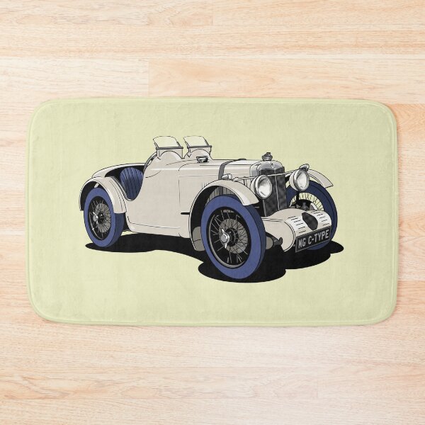 Item preview, White MG C-Type vintage sports car designed and sold by Webazoot Industries - Car Art.