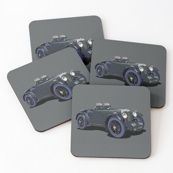 Item preview, MG C-Type vintage sports car designed and sold by Webazoot Industries - Car Art.