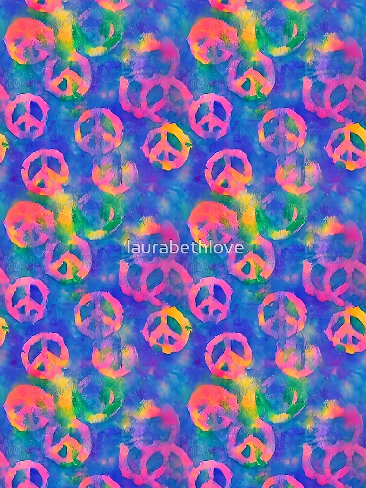 Watercolor Peace Signs by laurabethlove