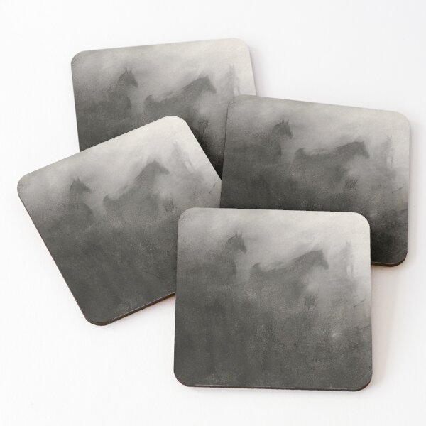 Item preview, Horses in a foggy evening designed and sold by Ronfrenofert.