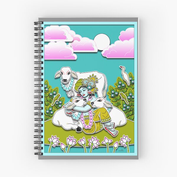 Item preview, Sri Krishna with sweet cows designed and sold by GundicaArt.