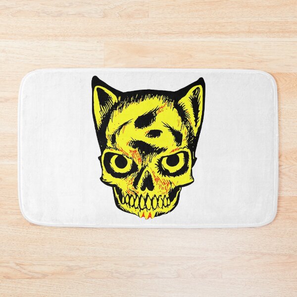 Item preview, Yellow cat skull king pet cemetery classic kitty design evil cute cat happy death designed and sold by Tyler Tilley.