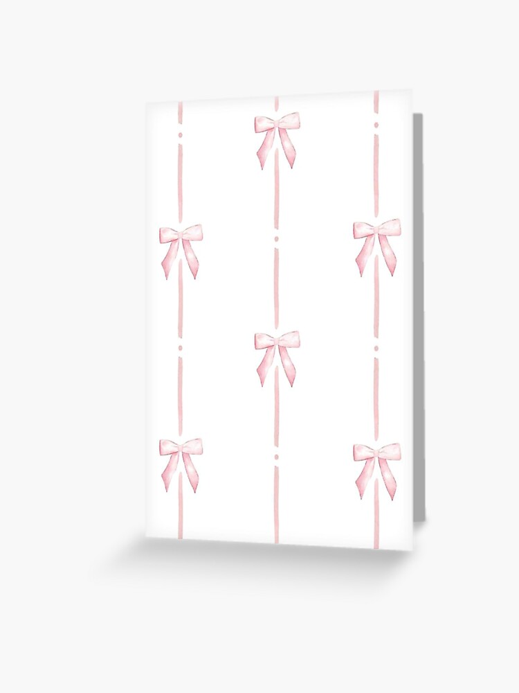 Coquette balletcore ribbon bow  Greeting Card for Sale by Pixiedrop