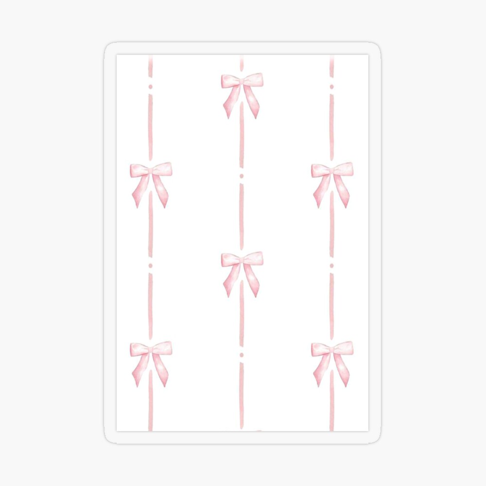 Pink bow ribbon coquette  Hardcover Journal for Sale by Pixiedrop