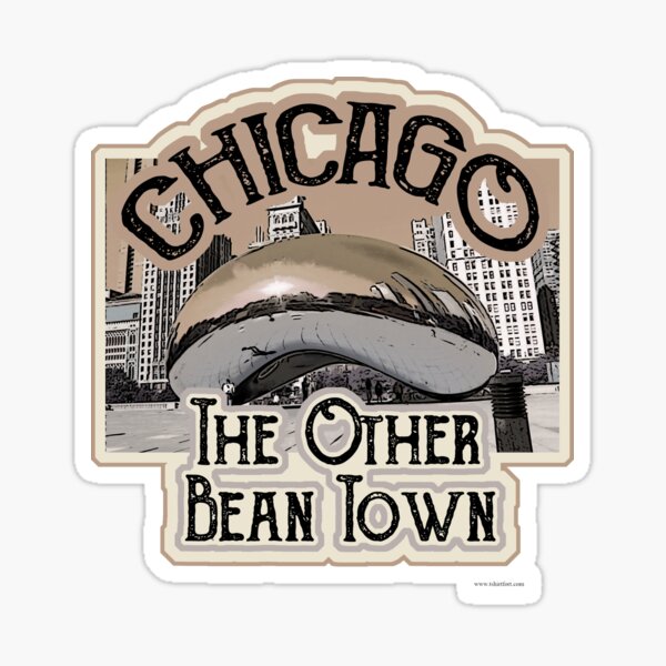 Chicago Bean Travel Design Sticker