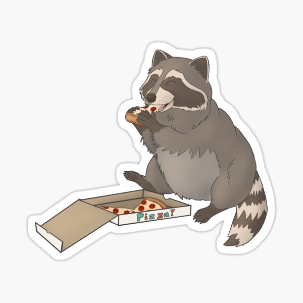 Item preview, Raccoon eating pizza designed and sold by Mehu.