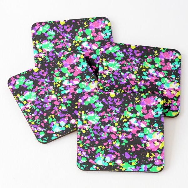 Item preview, Neon paint splatter, Black background  designed and sold by TheBigBlue.