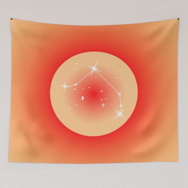 Item preview, Aries Star Sign Zodiac Celestial Constellation Aura Gradient designed and sold by blazingbloom.