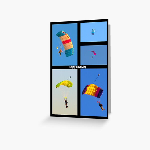 Skydiving Collage Greeting Card