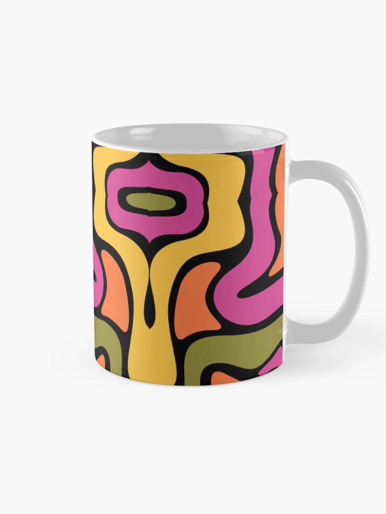 Thumbnail 3 of 6, Coffee Mug, Retro Liquid Pattern designed and sold by SAM FRITA.