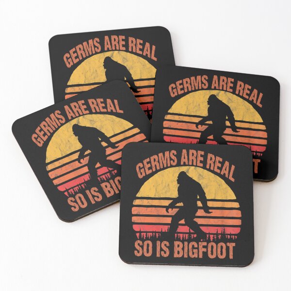 Item preview, Germs Are Real So Is Bigfoot Retro Distressed Sunset designed and sold by Qudkin.