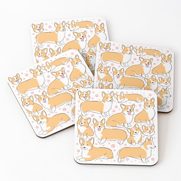 Item preview, Cute corgi illustration pattern  designed and sold by Yarafantasyart.