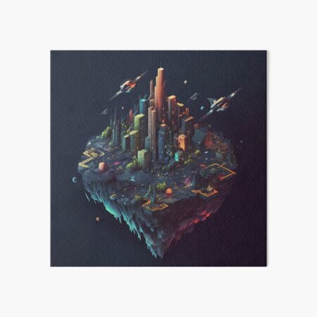 Aperçu de l'œuvre Isometric SciFi City - Midjourney créée et vendue par BehindCoffee Co.
