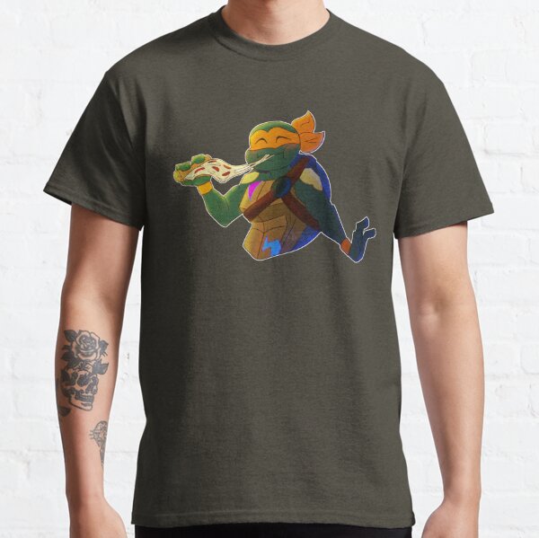 Teenage Mutant Ninja Turtles: Mutant Mayhem - Michelangelo AKA Mikey - Pizza Rules - Toddler and Youth Girls Short Sleeve Graphic T-Shirt, Toddler