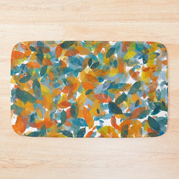 Item preview, Colorful leaves orange teal designed and sold by Zeewind.