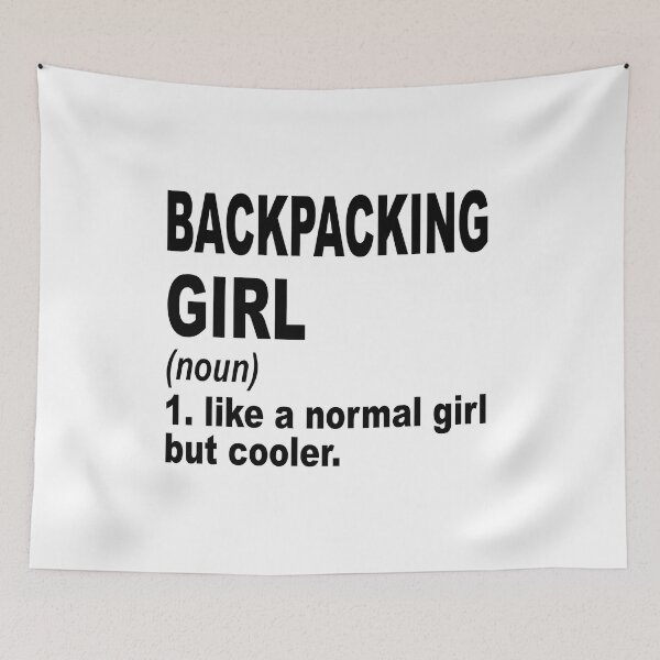 Item preview, backpacking Sister,backpacking girl like a normal girl but cooler designed and sold by Dogs Geeky⭐⭐⭐⭐⭐.