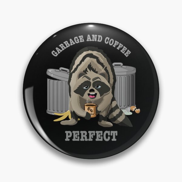 Item preview, Funny garbage and  Coffee raccoon illustration  designed and sold by TipTopTapo.