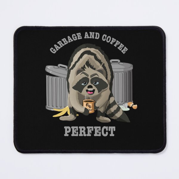 Item preview, Funny garbage and Coffee raccoon illustration designed and sold by TipTopTapo.