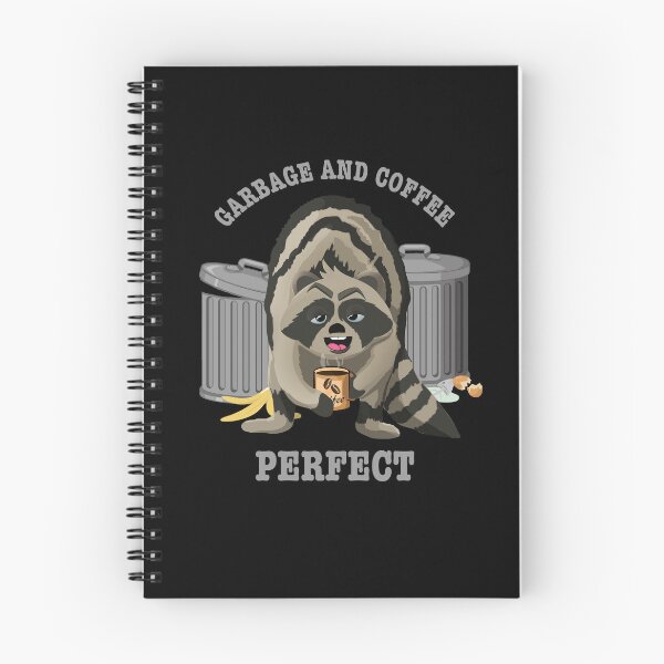 Item preview, Funny garbage and  Coffee raccoon illustration  designed and sold by TipTopTapo.
