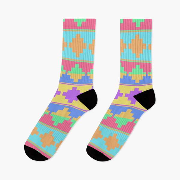 Item preview, Colorful Mexican Geometric Check Stripes Motif Ethnic Pattern designed and sold by Anna Lemos.