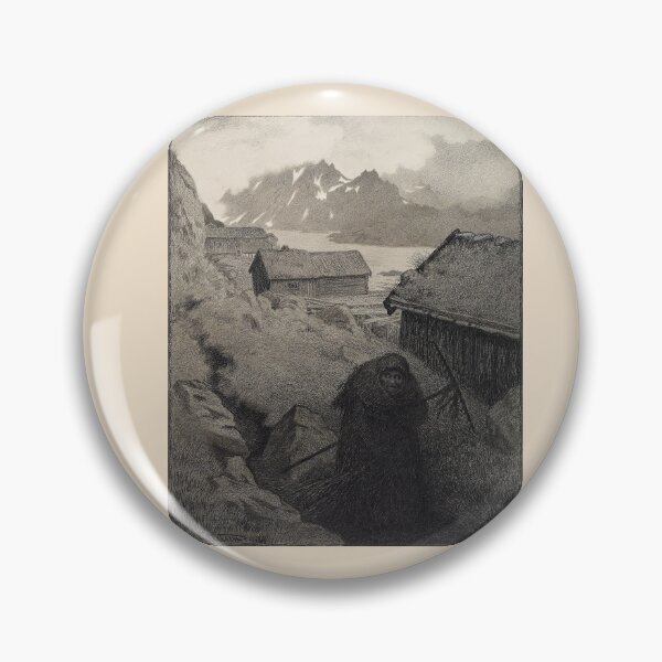 Item preview, Theodor Kittelsen Illustration of the Black Death (She rushes around the country.), 1900 designed and sold by TeeARTHY.