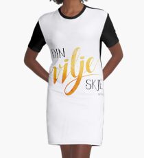 Din vilje skje Graphic T-Shirt Dress