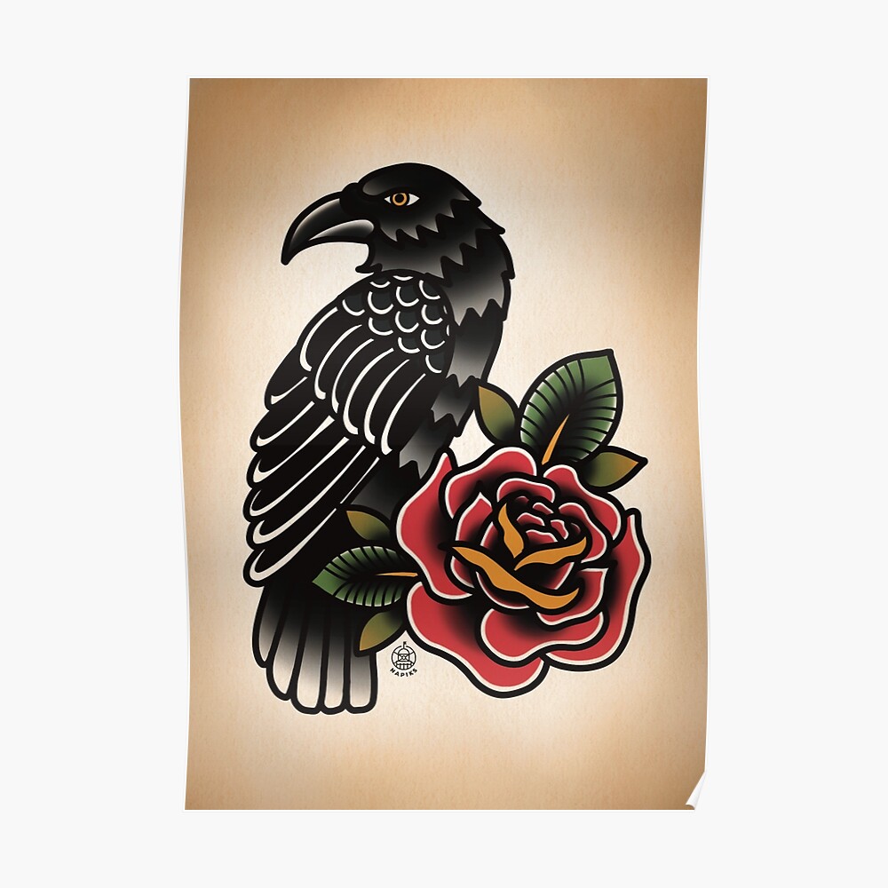 Raven Tattoo  200 Crow Tattoo Designs To Inspire You  Tattoo Stylist   Crow tattoo design Crow tattoo Traditional tattoo cuff