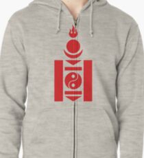 Mongolia Military Aircraft Insignia Zipped Hoodie