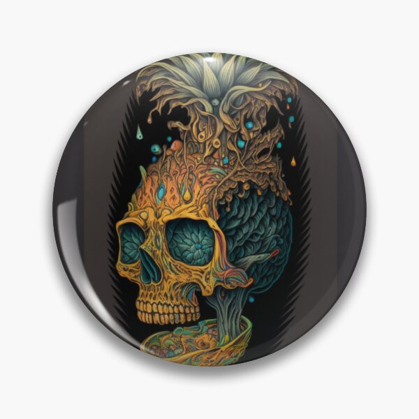 Item preview, Pineapple Skull designed and sold by MindTankArt.