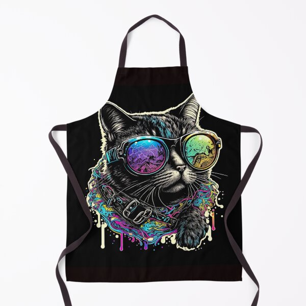 Item preview, Trippy psychedelic cat wearing sunglasses designed and sold by vladology.
