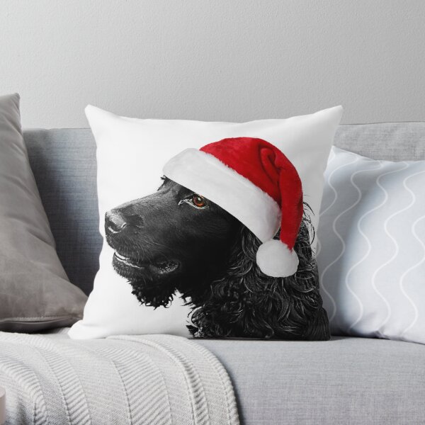 Merry Christmas Cocker Throw Pillow
