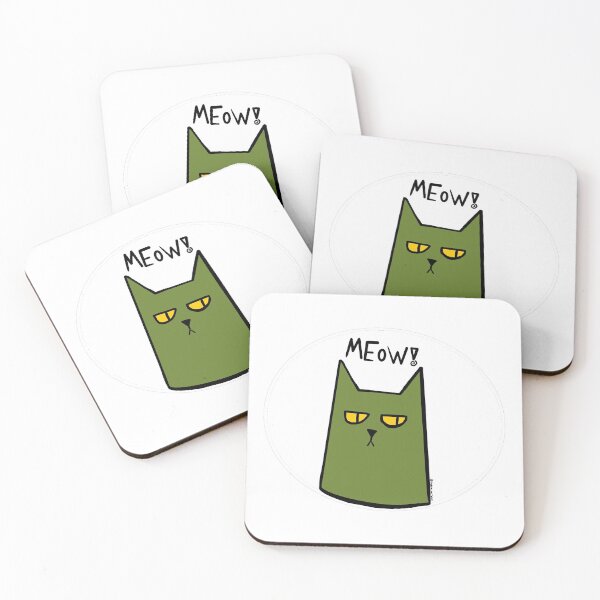 Item preview, Meow! Green cat  designed and sold by Bear-n-Bee-shop.