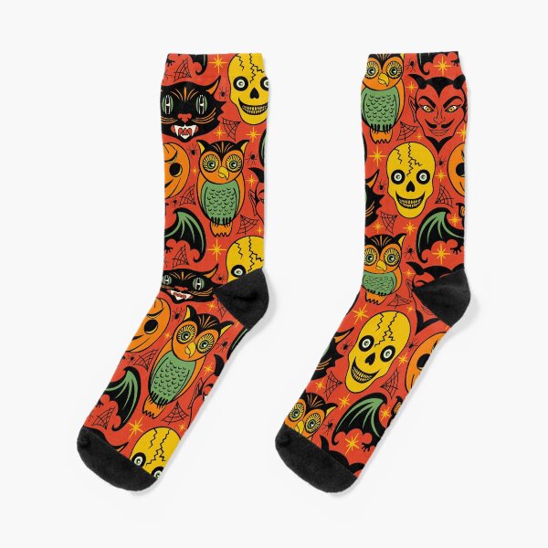 Item preview, Retro Halloween Pattern designed and sold by Carrie Cantwell Art.