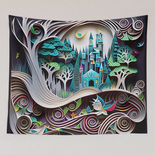 Item preview, Paper Art Colorful Castle in the Forest designed and sold by Staibshine.
