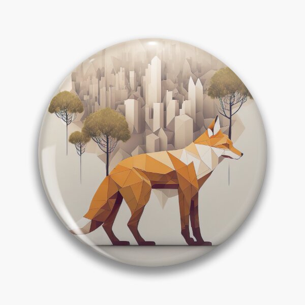 Item preview, polygonal fox with forest aesthetic designed and sold by Makoto-Styl.
