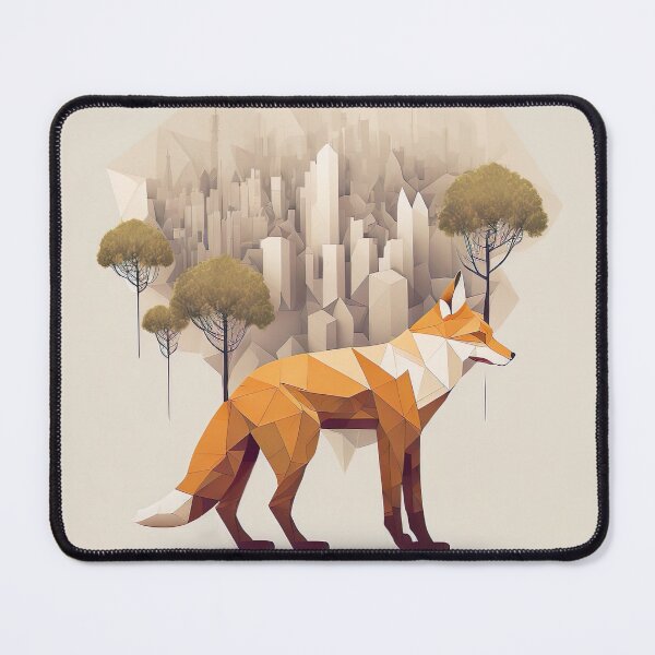 Item preview, polygonal fox with forest aesthetic designed and sold by Makoto-Styl.