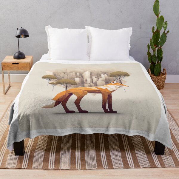 Item preview, polygonal fox with forest aesthetic designed and sold by Makoto-Styl.
