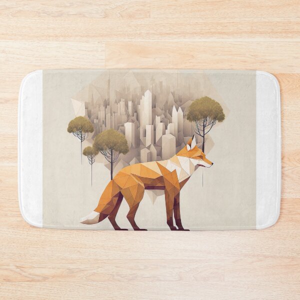 Item preview, polygonal fox with forest aesthetic designed and sold by Makoto-Styl.