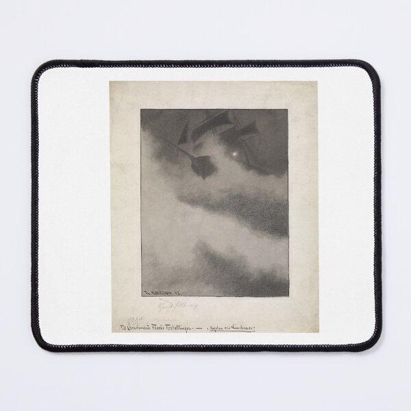 Item preview,  Theodor Kittelsen  The Ship  Albatros  in Storm The Mermaid Rock designed and sold by TeeARTHY.