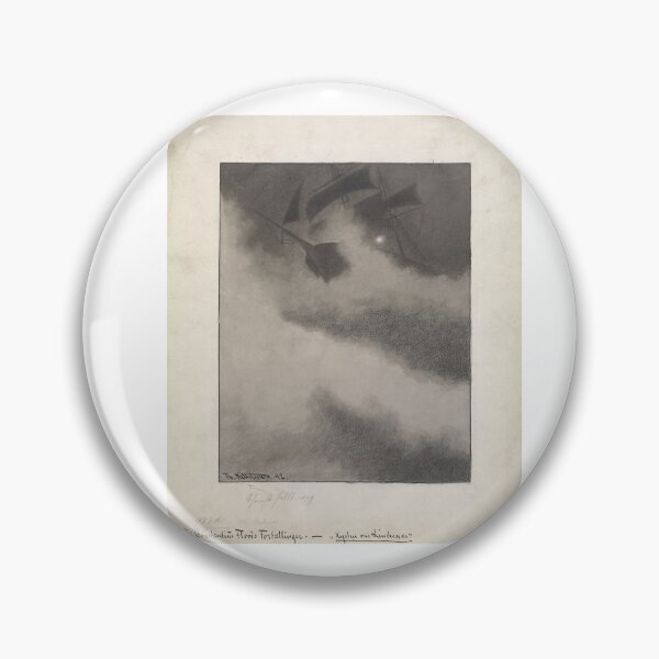 Item preview,  Theodor Kittelsen  The Ship  Albatros  in Storm The Mermaid Rock designed and sold by TeeARTHY.