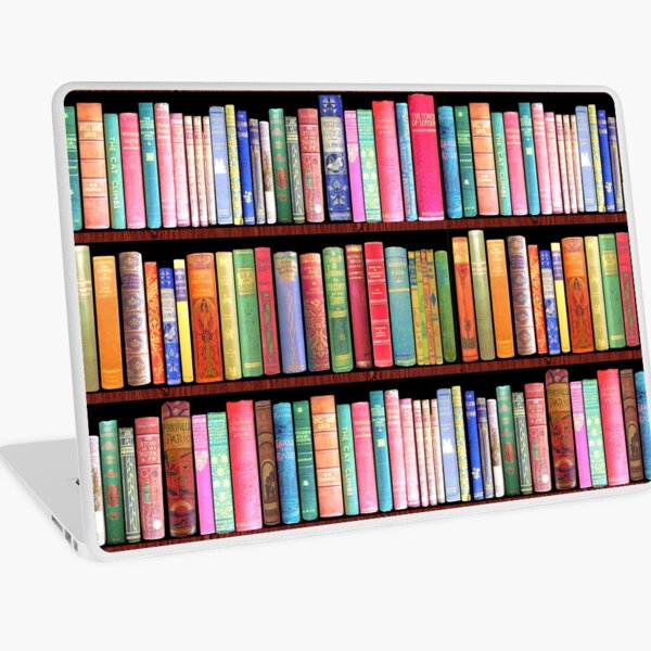 Vista previa del artículo con la obra «Bookworm Biblioteca de libros antiguos, estantería de libros vintage», diseñado y vendido por MagentaRose.