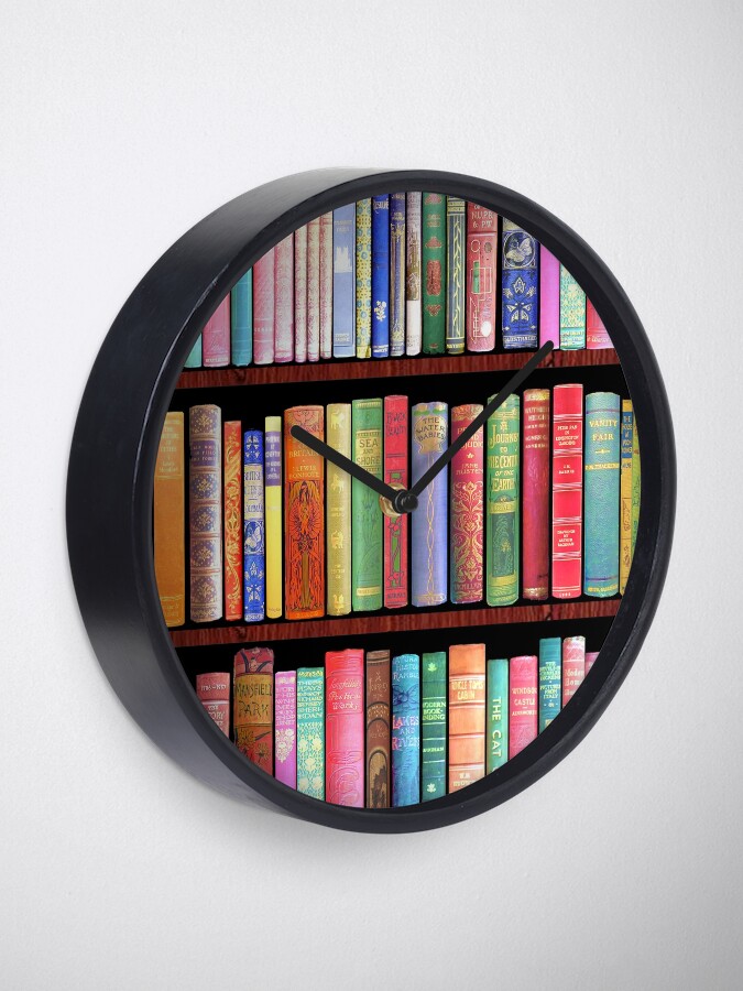 Alternate view of Bookworm Antique books Clock