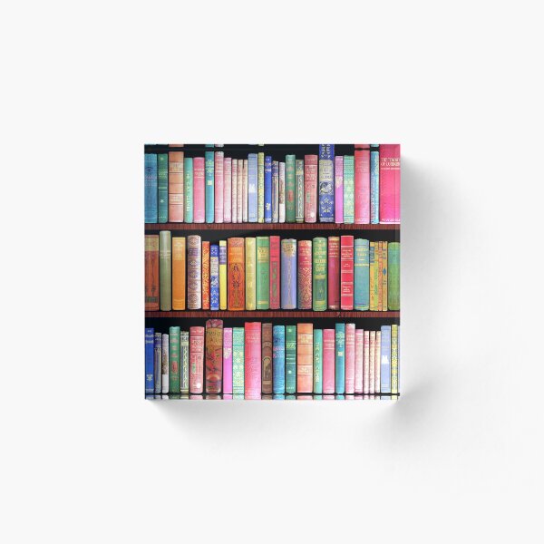 Bücherwurm Antike Bücher Acrylblock