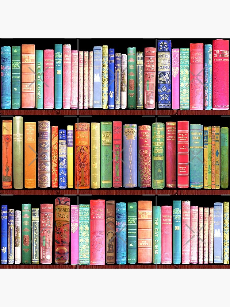 Bookworm Antique book library, vintage book shelf by MagentaRose