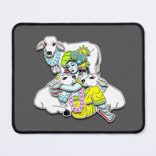 Item preview, Sri Krishna with cows designed and sold by GundicaArt.